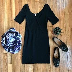 Ballet-Neck Mini Dress